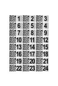 Resim Özarslan Dizayn Metal Kapı Masa Dolap Posta Kutusu Numarası 4x8 Cm Gümüş Renk (1…24) 