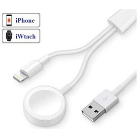 Resim Ally 2In1 Iwatch 1-2-3-4 Wireless Şarj- Apple Uyumlu iPhone Usb Şarj Kablosu (371596448)-Beyaz 