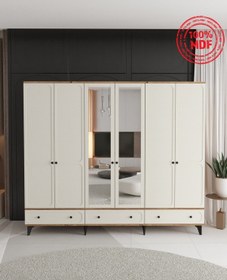 Resim Irmak 6 Kapaklı Çekmeceli Gardırop - Tamamı Mdf Aytaşı 
