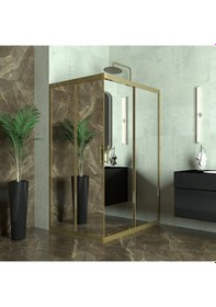 Resim Tekno Duş Bronze Rigel 6mm Reflekte Cam Dikdörgen Duşakabin Şeffaf 