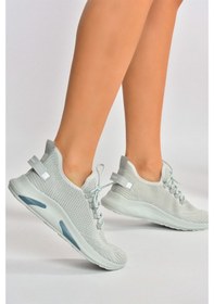 Resim Fox Shoes Gri Triko Kumaş Kadın Spor Ayakkabı M702006204 