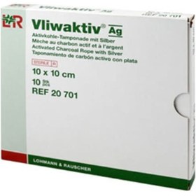 Resim Vliwaktiv Ag Aktif Karbon Ve Gümüşlü Yara Örtüsü 10 x 10 CM 10 Adet 