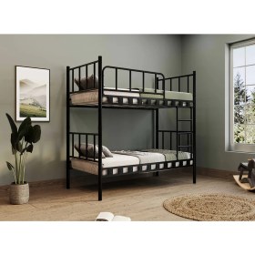 Resim Dzgn Home Zambak Genç Çocuk Yatak Odası Metal Ranza ve Karyola - 90 x 200 cm 