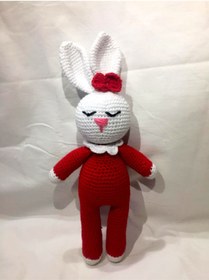 Resim TülaysHandCraft Amigurumi Uyku Tavşanı Sağlıklı Oyuncak El Örgüsü 
