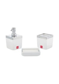 Resim Toskana Banyo Seti/beyaz Siyah 