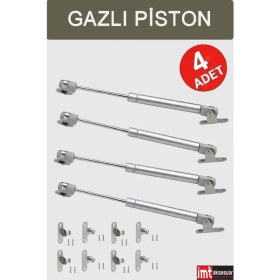 Resim Imt Aksesuar (4 Adet)Dolap Amortisörü Gazlı Piston Kapak Hidroliği 100N - Mobilya Makasları - Tek Ebat 
