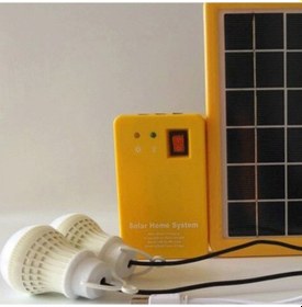 Resim Agoodshop 3w Güneş Paneli Işık 2 Ampul Kiti Güneş Sistemi Enerji Tasarruflu Güneş Işığı Dış Mekan Kapa Beyaz 