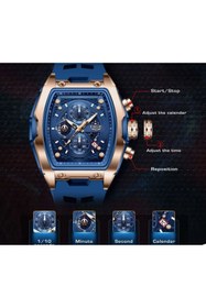 Resim GÜMRÜK MARKET LİGE ERKEK KOL SAATİ DİKDÖRTGEN SPOR KOL SAATİ KRONOGRAF KUVARS 