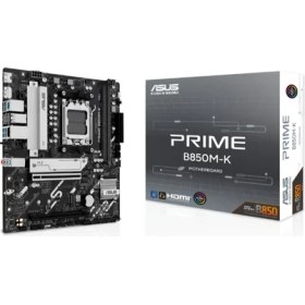 Resim Asus Prıme B850M-K Ddr5 8400MHZ 1xhdmı 1xdp 2xm.2 Usb2.0 Matx Am5(Amd Am5 9000/8000/7000 Serileri Ile Uyumlu) 