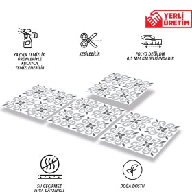 Resim Tink Kendinden Yapışkanlı Geometrik 034 Desenli Pvc Karo 30X30 cm (56 Adet) 5m2 