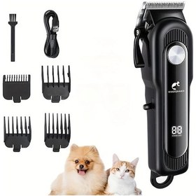 Resim Willowhaven Siyah Usb Şarjlı Düşük Sesli Profesyonel Kedi Köpek Tıraş Makinesi 