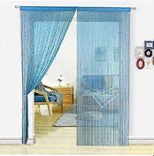 Resim Mavi Yeşil, 100x200cm Ev Dekorasyonu Boncuk Perde, Polyester 