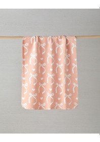 Resim English Home Love Bow Pamuklu Bebe Battaniye 100x120 Cm Somon Somon 