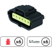 Resim TE Connectivity Benzin Pompa Soketi 6 Pin Kablosuz 
