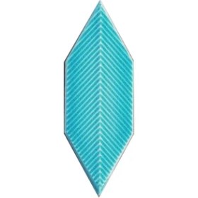 Resim Armada Çini 05x15 cm Çizgili Yaprak Desen Turkuaz Çini Seramik Karo 