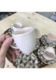 Resim Keramika Kahve Fincan Takımı 12 Parça 17726 Mermer Desen 