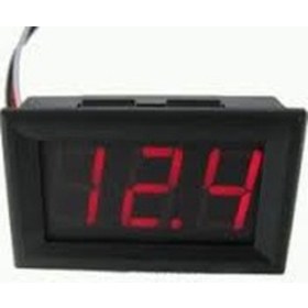 Resim H27V 0.56" 3.5-30V 2 Kablolu Dc Kırmızı Voltmetre 