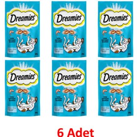 Resim Dreamies Somonlu Kedi Ödül Maması 6X60 gr 