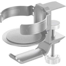Resim Willowhaven Gmta 360 Dönen 2si1 Arada Masabaşı Tutucu: Ayarlanabilir Kupalar Ve Kulaklık Askısı, Gümüş Alüminyum Gümüşi 