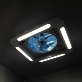 Resim TYT Fanlı Tavan Heki 28x28cm 12v Çift Yön Sineklik + Led Işık 