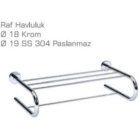 Resim Duxxa Raf Havluluk Lamalı Q19 Paslanmaz A.911.p.l.19 Krom 