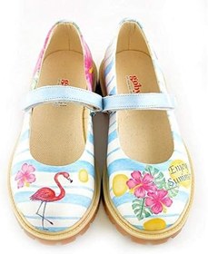 Resim Flamingo and Flowers Babet Ayakkabı KTB105 