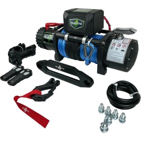 Resim Quatro 12V 13500 Lb Mavi Sentetik Halatlı Off-Road 4x4 Vinç (Mavi Halatlı) 