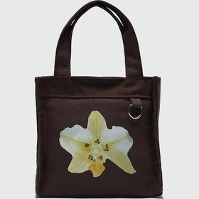 Resim Salva Mini Desenli Kanvas Çapraz Çanta Kahverengi Kahve 