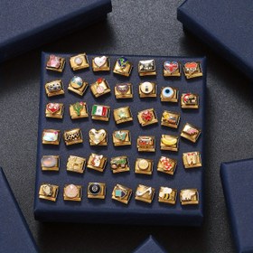 Resim 1 Adet İtalyan Cazibesi - Altın Takı Süsleri, Kalp, Çiçek, Yıldız ve Yüz Tasarımlarına Sahip - Bileklikler, Anahtarlıklar, Ayakkabı Dekorasyonları için Uygun - DIY Takı Yapımı & El İşi Projeleri için Dayanıklı Bağlantılar - Takı Tasarımcıları ve El Sanatçıları İçin Mükemmel Hediye, Karışık Tarz Süsler, Geometrik Desenli Süsler 