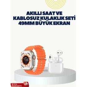 Resim Svoria Store Mey Ithalat® Watch 9 Max Akıllı Saat Kulaklık Seti Sağlık Takipli 45 mm Geniş Ekran 