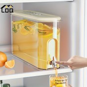 Resim LDQ 4L Büyük Kapasiteli İçecek Dağıtıcısı Musluklu - Soğuk Demleme Çayı, Meyve Suyu, Doğal Meyve İçecekleri için Meyve İnfüzyon Sürahisi - Dayanıklı PPSU Plastik, Beyaz/Yeşil, Elektrik Gerektirmez, Parti İçin İçecek Dağıtıcısı 