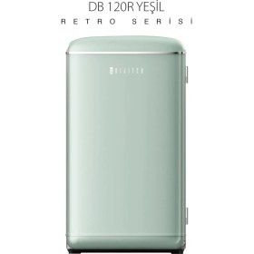 Resim Dijitsu DB120RGR Retro Yeşil Buzdolabı 90 - 200 L Kapasite ile Şık Tasarım ve Enerji Verimliliği Sunar 