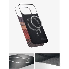 Resim HDD iPhone 17 Pro HBC-350 Ruaha Kevlar Magsafe Kılıf -Gün Batımı 