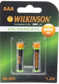 Resim Wilkinson Şarj Edilebilir Pil 2'li 600 Mah Aaa 1.2v 