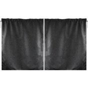 Resim 2 Adet 69 X 82cm Otomobil Ön Ve Arka Bölme Perde İşletme Araba Klima Gizlilik Perdesi Siyah , Boyut:boyut: 69 X 82cm 