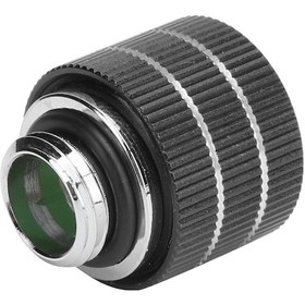 Resim Yaleker Freezemod Bilgisayar Su Soğutma 20kg Düşme Engeli 12mm Petg/pmma Sert Boru Bağlantısı, Gümüş İç Kapaklı G1/4 Dişli Bakır Vücut Siyah Hygkn-b12m 