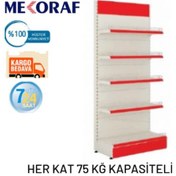 Resim Mekoraf Mekoraf Market Rafı 225X90X30 Cm 5 Katlı 