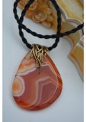 Resim Stoneage Jewellery Yemen Akiği Kolye Gümüş - Mercan 