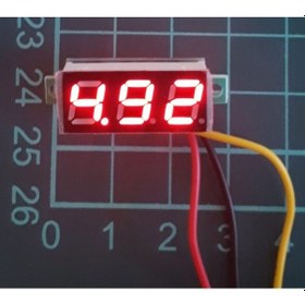 Resim Dijital Mini Voltmetre Kırmızı Dc 0V-100V 3 Kablolu ,0.28 İnch 
