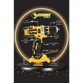 Resim Japon Techn 2022 Seri 36VF 5AH L5-2 Çelik Mandren- Şanzuman Şarjlı Çift Akülü Vidalama 30 Prç Setli 