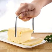 Resim GOXAWEE Paslanmaz Çelik Peynir Dilimleyici - Elde Tutulan Tel Kesici Margarin, Yumurta, Tofu ve Kek için - Kolay Tutuşlu Saplı Dayanıklı Mutfak Aracı, Yumuşak Peynirler ve Yumuşak Yiyecekler Dilimlemek için Mükemmel, Cheesecake Hazırlığı | Şık Yiyecek Dilimleyici | Keskin Kesme Aracı 