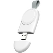 Resim Microcase Apple Watch Se 44 Mm Manyetik Şarj Aygıtlı Anahtarlık Tipi Usb Adaptör - Beyaz 