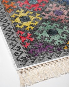 Resim Alanur Home Yıkanabilir Kaymaz Taban 3'lü Yatak Odası Takımı F5008 Iskandinav Renkli 