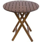 Resim Bahçecimobilya Buzludja Ahşap Bahçe Masası - Buzludja Masa 70'Lik Ceviz 