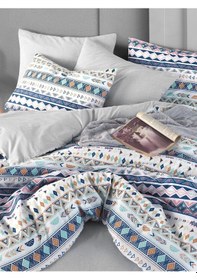 Resim Mystory Home Lastikli Çarşaflı Çift Kişilik Nevresim Takımı Diamente 