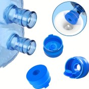 Resim Yeniden kullanılabilir gıda sınıfı silikon su bardağı değiştirme kapağı, 2/3/4/5 galon su şişeleri için uygun - 55 mm geniş ağız, kaymaz oluklar, kalınlaştırılmış tıpa. 