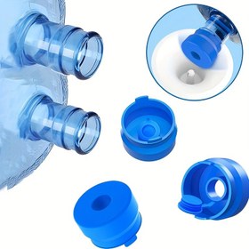 Resim Yeniden kullanılabilir gıda sınıfı silikon su bardağı değiştirme kapağı, 2/3/4/5 galon su şişeleri için uygun - 55 mm geniş ağız, kaymaz oluklar, kalınlaştırılmış tıpa. 