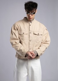 Resim Denim Ceket - Bej / XL 