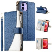 Resim İphone 12 Pro Kılıf İle Uyumlu Kart Yuvalı Şık Cüzdan Deri Kılıf 