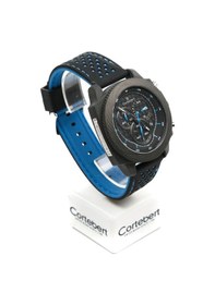 Resim İsviçre Cortebert Carbon Kasa Erkek Kol Saati Mavi Siyah 